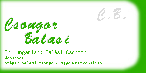 csongor balasi business card