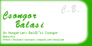 csongor balasi business card